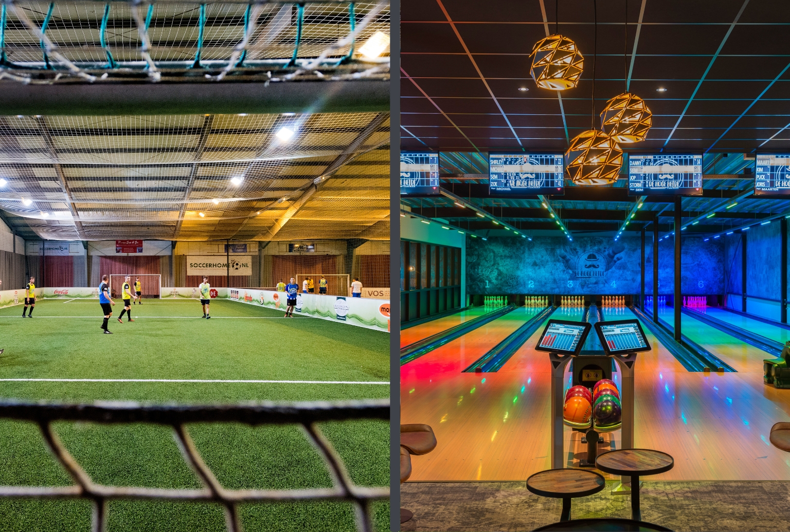 Indoorsoccer en Bowlen activiteiten overzicht