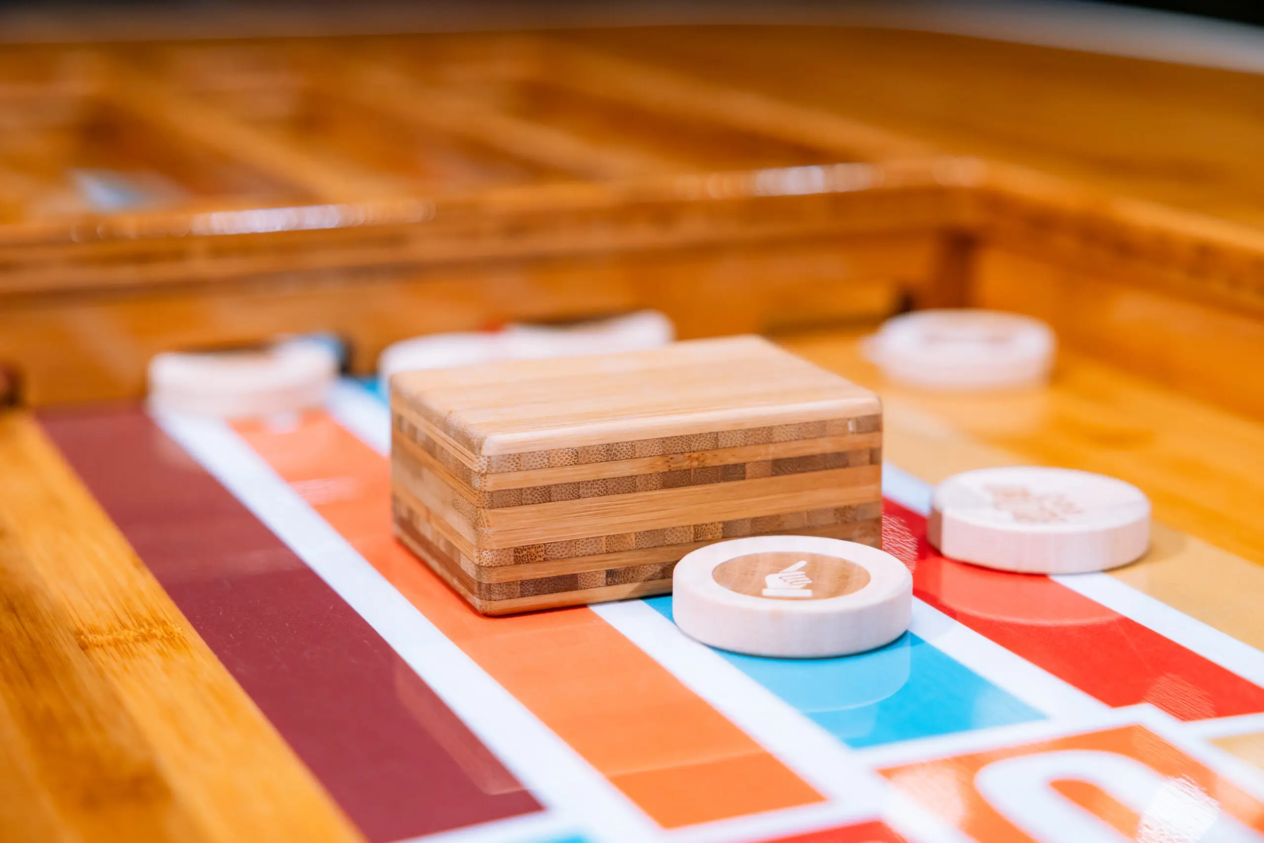 The block blokkade op de sjoelbar