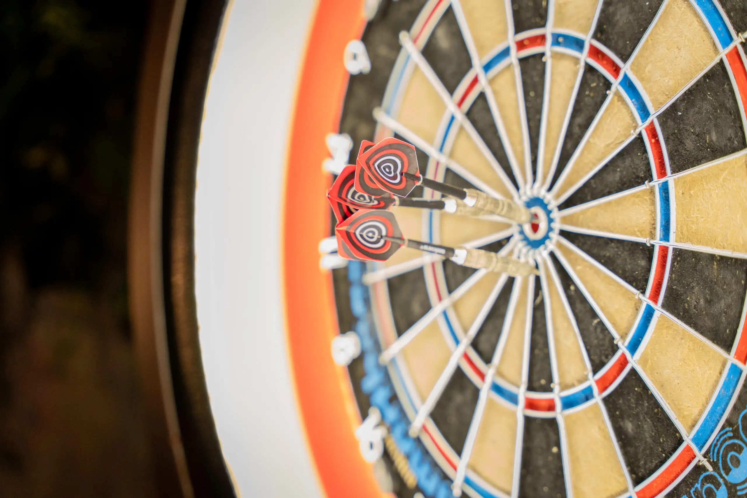 Dartbord dartpijlen bullseye