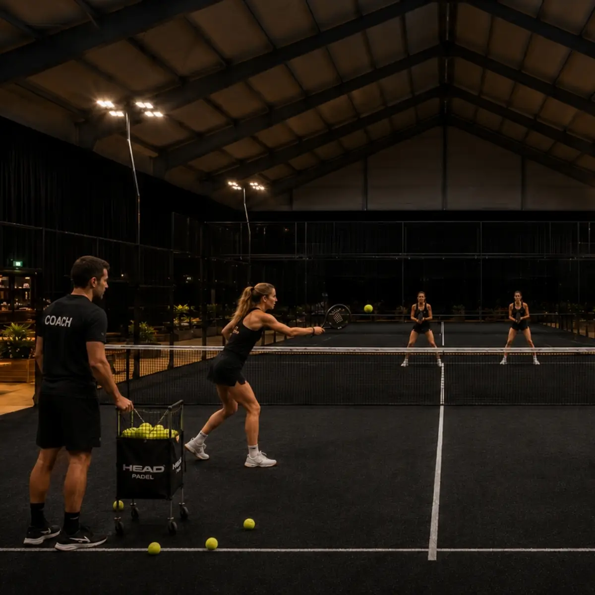 Indoor padeltraining of clinic bij De Hoge Heide